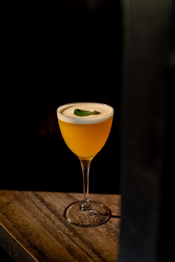 A passionfruit cocktail
