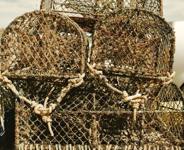Woven crab traps