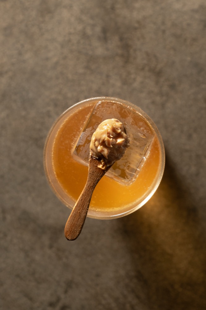 A cocktail seen from above